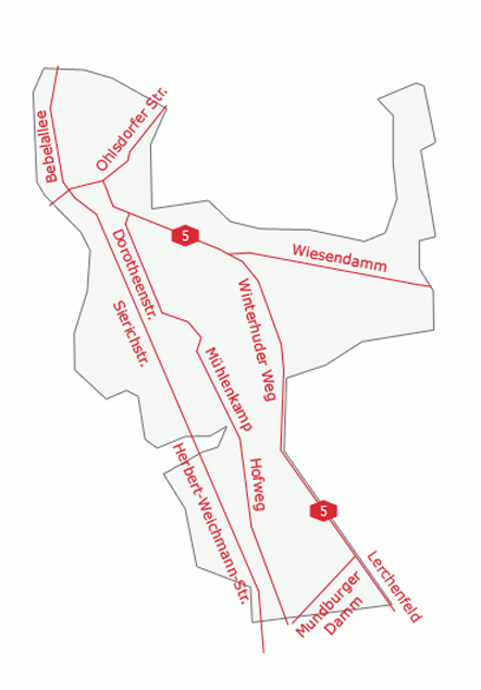 Verteilungsgebiet Uhlenhorst-Winterhude